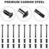 Hemobllo 60 Pcs Computer Case Fan Screws Kit: M5x10mm Carbon