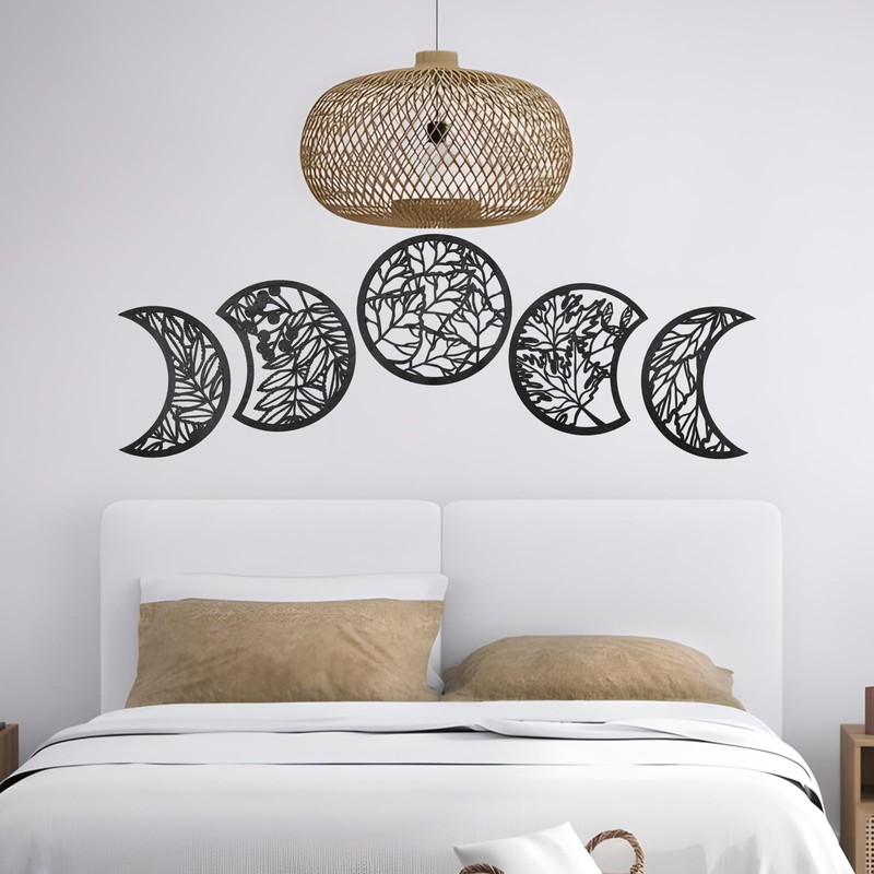 5PCS Moon Phase Wall Decor, Phases of the Moon Wall