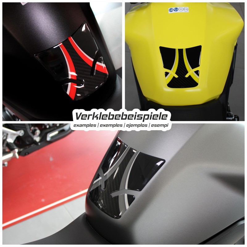 Tankpad Compatible with Honda CB750 Hornet Carbon Stripes Grey X509351VA
