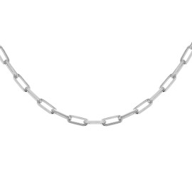 Tuscany Silver Women's Sterling Silver 2.7mm Elongated Cable Chain 56cm/22"