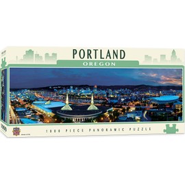 MasterPieces Cityscapes Panoramic Jigsaw Puzzle, Downtown Portland, Oregon, Photographs by James Blakeway, 1000 Pieces
