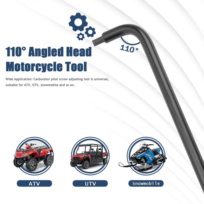 Pilot Screw Adjusting Tool, Carburetor Adjustment Screwdriver Tool, 16.34in 110°