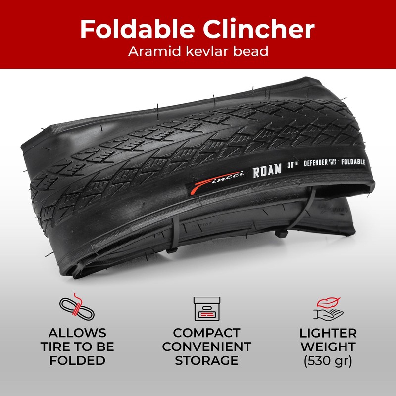 Fincci Roam 700 x 32c Tyre with Antipuncture Protection, 32-622,