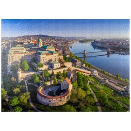 MyPuzzle Castle Palace in Budapest, Hungary, UNESCO World Heritage Site - Premium 1000 Piece Jigsaw Puzzle for Adults