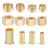 PATIKIL 120 Pcs Brass Compression Fittings Assortment Kit, 1/4" 5/16"