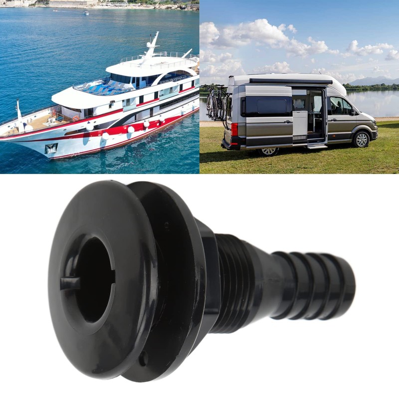 Qiilu Thru hull fitting 3/4 Boat Through Hull Connector 3/4in