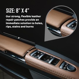 MastaPlasta Self-Adhesive Premium Leather Repair Patch. Light Gray 8in x 4in (20 x 10 cm). Instant Upholstery Quality Patch for Sofas, Car Interiors, Bags, Jackets, Vinyl & More