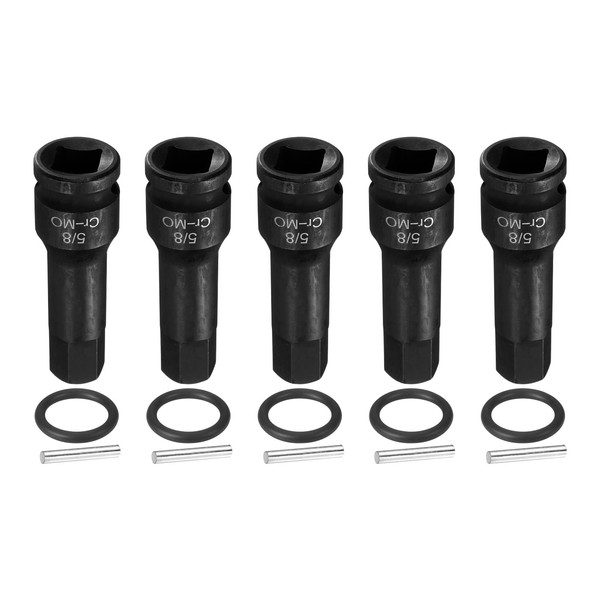 HARFINGTON 5pcs 1/2" Drive Impact Hex Bit Socket 5/8 Inch