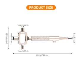Mythosurge Universal Construction Key, Architect Key, Construction Site Key with Cylinder Gauge, Zinc Alloy, Measuring Tools