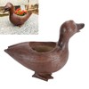 Duck Shaped Planter Resin Waterproof Decorative Animal Flower Pot for