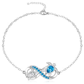 Fenthring Sea Turtle Anklet Infinity Turtle Ankle Bracelets for Women Anklets Sterling Silver 925 Beach Ocean Theme Jewelry Mothers Day Gifts