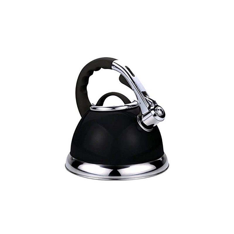 Voche 3.5 Litre Metallic Black Stainless Steel Stovetop Whistling Kettle