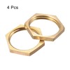 sourcing map G3/4 Lock Nut, Hex Brass Female Locknut for