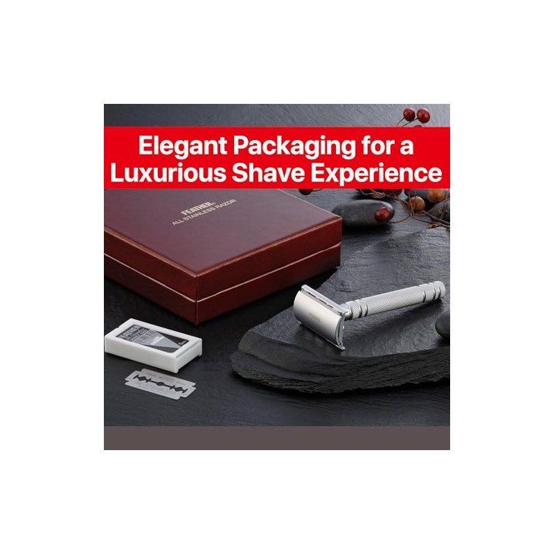 Feather All Stainless Steel Double Edge Shaving Razor