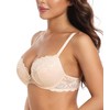 Lemorosy Women's Floral Lace Cups Underwired Bra Push Up Padded