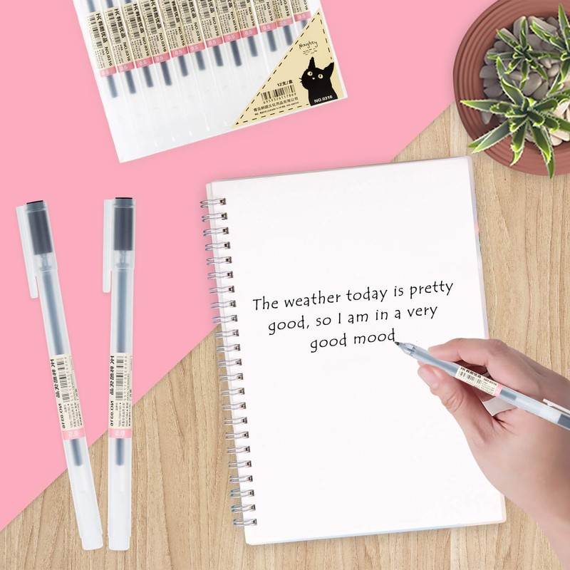 XSG Black Gel Pens[0.5mm]，Extra fine point pens Ballpoint pens For