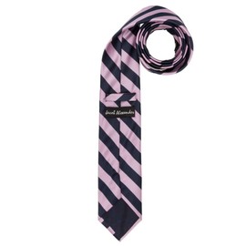 Jacob Alexander Stripe Woven Men's Reg College Bar Stripe Tie - Purple Pink Navy