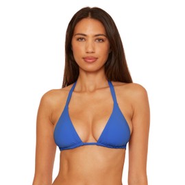BECCA Women's Color Code Reversible Bikini Top, Adjustable, Tie Back, Swimwear Separates, Ocean Oasis, Large
