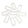 3/4 inch 20mm White Rectangle Plastic Dee Ring D Webbing