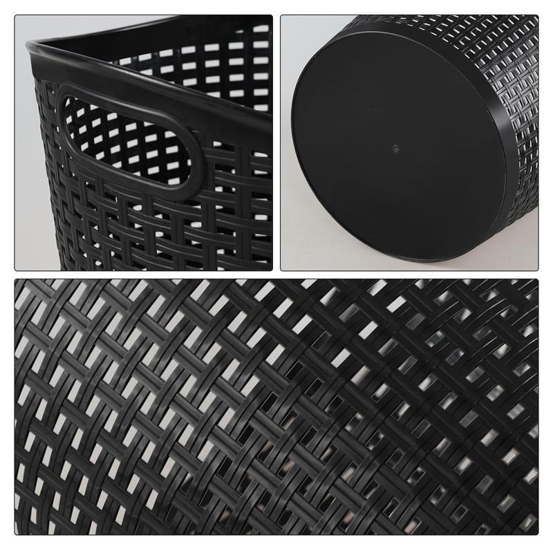 Obstnny 6-Pack Plastic Laundry Hamper Storage Basket, 30 L Dirty