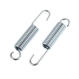 X AUTOHAUX 2 Pcs Universal 90mm Length Motorcycle Brake Pedal Return Spring Motorcycle Side Kickstand Spring Silver Tone Metal