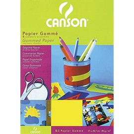 Canson 200992702 Hobby - Gummiertes Papier, A4, sortiert