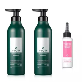 XBiotics TS 엑스비오틴 트리플 솔루션샴푸 500g X 2개+ TS솔루션헤어실키부스터 100g TS Xbiothin Triple Solution Shampoo 500g x 2 + TS Solution Hair Silky Booster 100g
