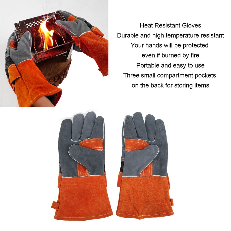 1 Pair of Heat Resistant Gloves Fireproof Flame Retardant Non