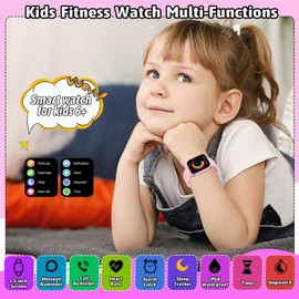 HENGTO smart Watch for Kids,Kids Watch for Girls boys Watch with 20 Sport Modes, Pedometer, Sleep Monitor, Kids sport Watch Gifts for Girls Boys 6-16 (Pink)