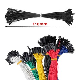 SensaBliss Jumper Wire, Jumper Wire, Jumper Cable, Audio Fan, Jumper Way, Connector Line, Wire Kit, Female to Female, 1 Pin Ear, Jump Wire, Tin Plated Copper, Flame Retardant, High Temperature