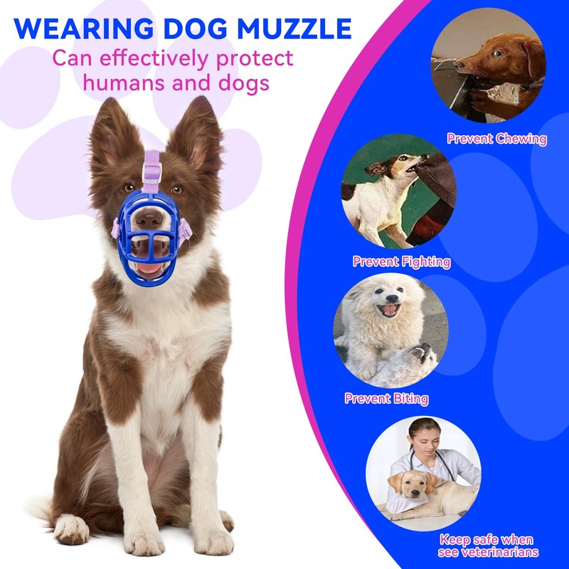 Dog Basket Muzzle for Anti Biting & Chewing, Lightweight Cage
