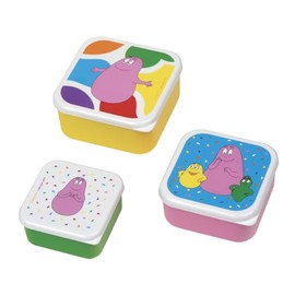 Petit Day - Set of 3 Lunch Boxes for Kids - Small, Medium, Large - Stackable - Polypropylene - Barbapapa