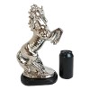 Modern Chic Silver Plated Ceramic Endor Rearing Prancing Equine Horse