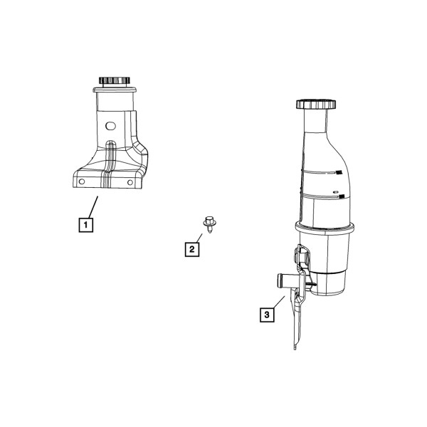 Mopar Genuine Mopar Power Steering Pump Reservoir 5272351AE
