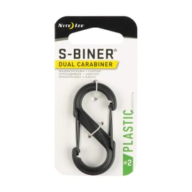 Nite Ize SBP2-03-01BG S-Biner Plastic Size-2 Double Gated Carabiner, Black