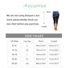 ECUPPER Women's Mid Waist Swimming Capris Shorts Knee Length Swim