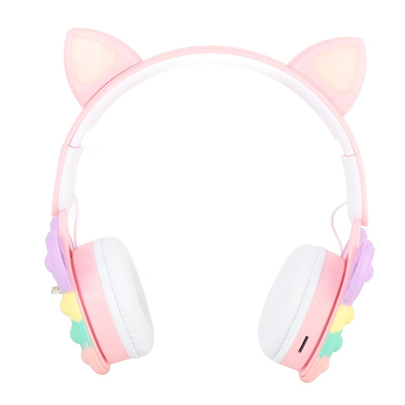 Bluetooth Cat Ear Headphones Fashionable Light Up Wireless Headset for