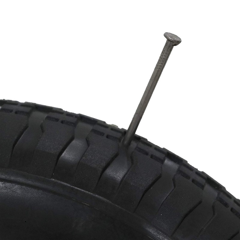 14" Red PU Puncture Proof Wheelbarrow Wheel Tyre Solid Lightweight