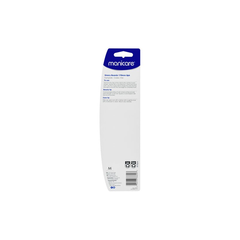 Manicare Emery Boards 170mm 8 Pack