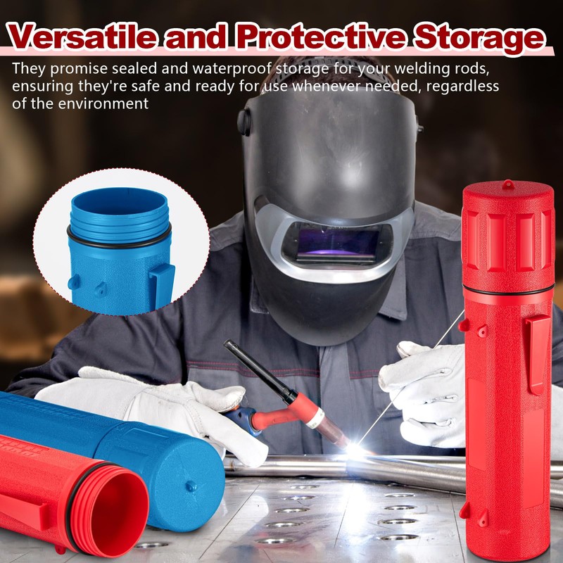 Zonon 2 Pcs Welding Rod Storage Tube 14 Inch Stick