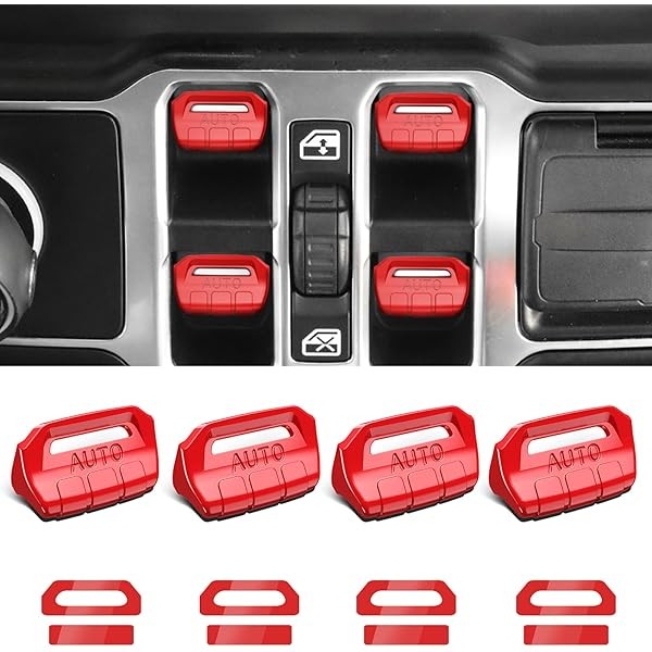 Fits for JL Jeep 4 PCS Upgrade Window Switch Button