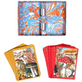 eeBoo Piece & Love: Mushroom Playing Cards - Includes 2 - 52 Card Decks, Traditional Decks with Beautiful Artwork & Gilded Edges