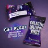 Outer Space Party Favors, Individually Wrapped Galactic Lollipop Rings, Rocketship,