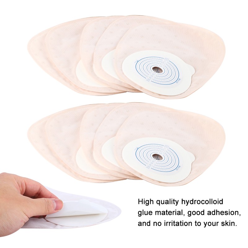 10pcs pack One piece System Ostomy Bag Medicals Drainable Pouch