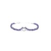 Amethyst Bracelet Natural Stone Moonstone Charm Made of Sterling Silver