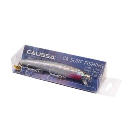 Calissa Offshore Tackle 110mm California Inshore Fishing - Special Jerkbait Crankbait Surf Flash Fishing Salt Pro Lure Minnow Zebra MS Metallic Sardine Glow 110 (Anchovy)