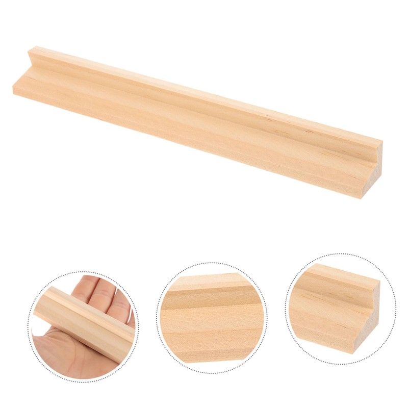 KOMBIUDA 10pcs 19cm Wooden English Letters Bases Display Stand Pinewood