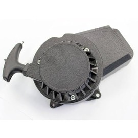 TDR 47cc 49cc 50cc Mini Pocket Dirt Bike ATV Quad Scooter Black Aluminum Pull Start Starter, Durable Alloy for 2-Stroke Engines