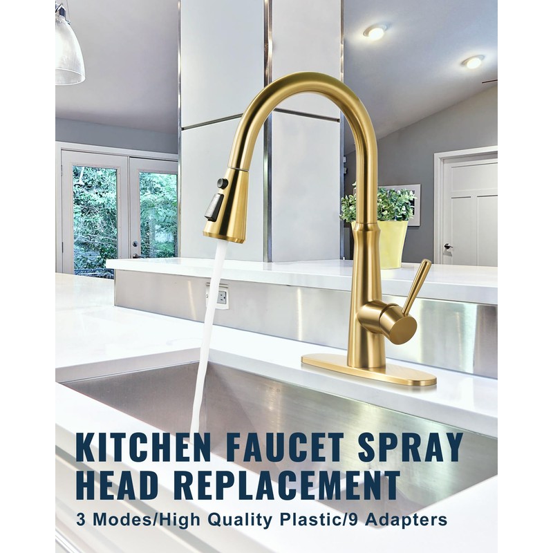 Pull Down Spray Head Replacement - for Kitchen Faucet Sprayer