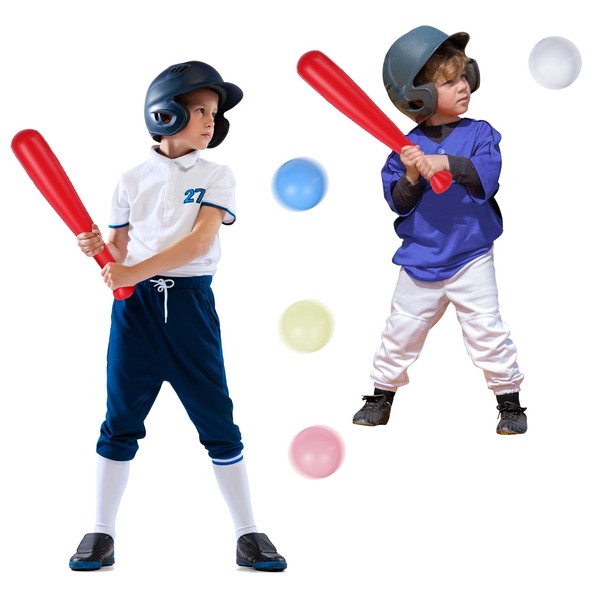 ELEMARA Inflatable 2 Baseball Bats, 19 Inch Inflatable Baseball Bats